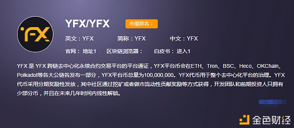 YFX——DeFi衍生品赛道的黑马