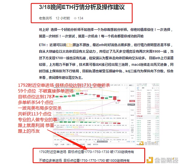 币站先驱：3-19ETH精准构造多空双杀共斩获113个点位实战铸造经典