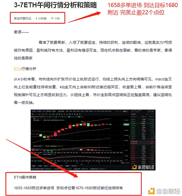 3-7ETH多单构造完美止盈22个点位文章机缘给出你跟上了吗？