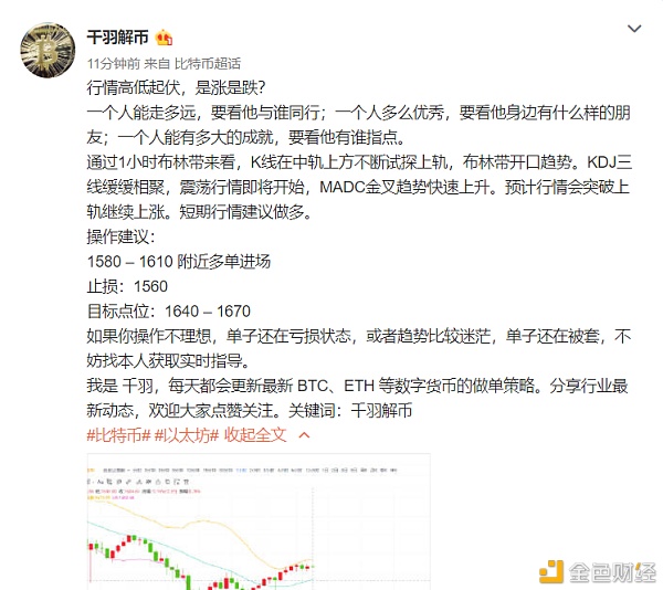 ETH上涨成功盈利30个点