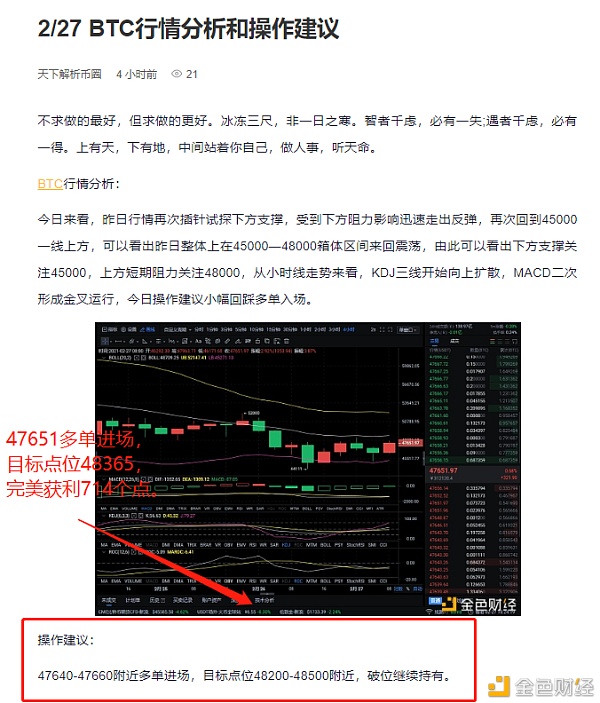 2/27BTC多单构造完美获利714个点利润是检修实力的唯一标准