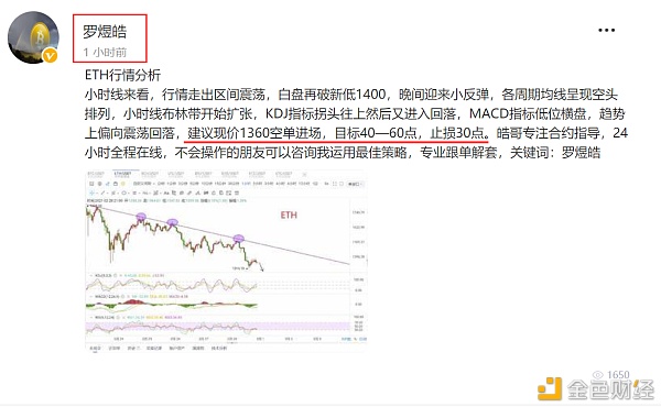 以太做空40个点丽润到手