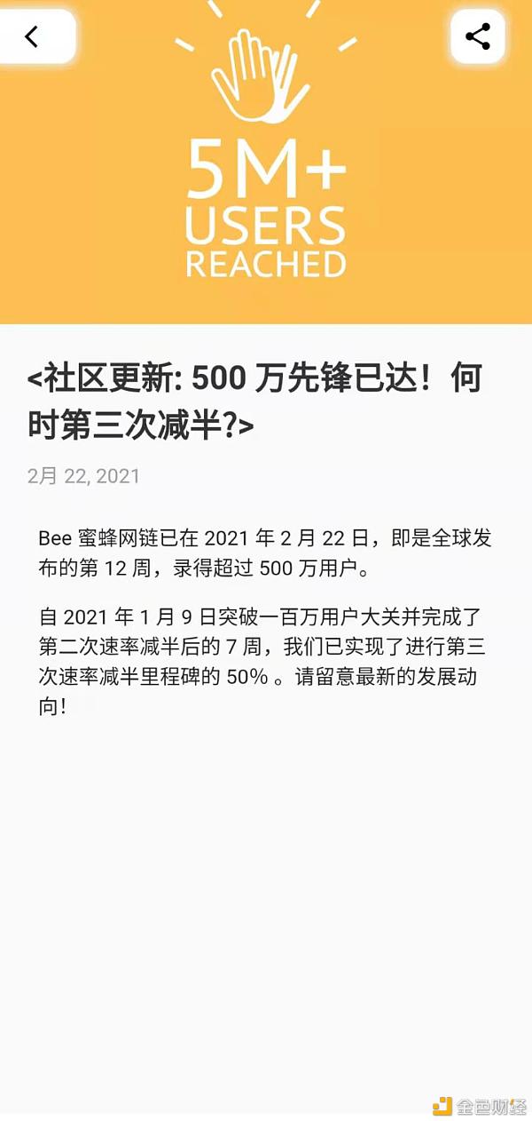 恭喜BeeNetwork蜜蜂币全球冲破500万