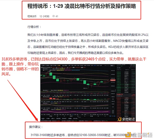 程博说币：1-29比特币大获全胜多单斩获2465个点位只有利润才是最符合实际的