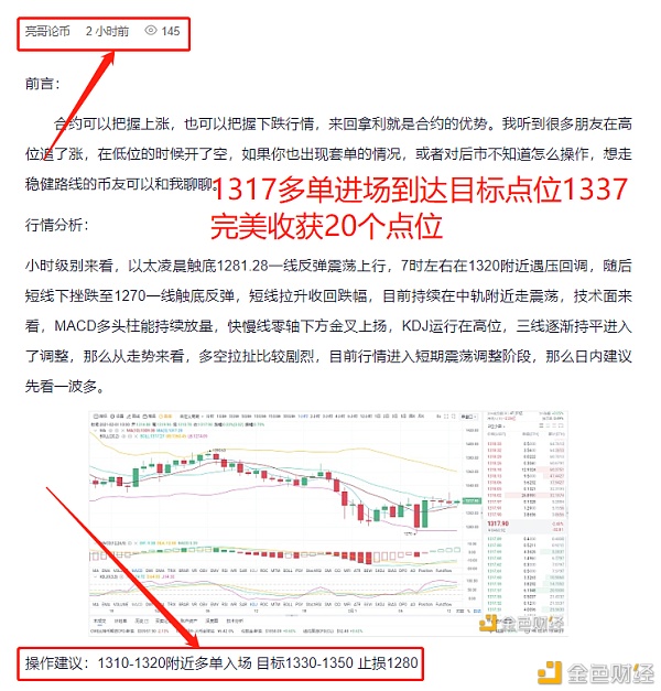 亮哥论币：2/1ETH多单战略完美获利20个点位关注我为你专业指导