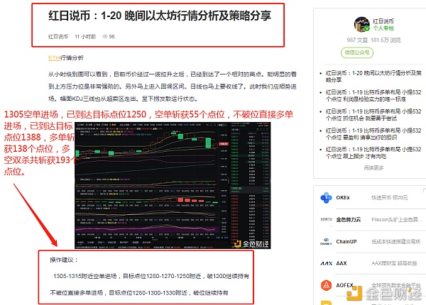 红日说币：1-21以太坊多空构造实力斩获193个点位愿做币圈孔明无往晦气