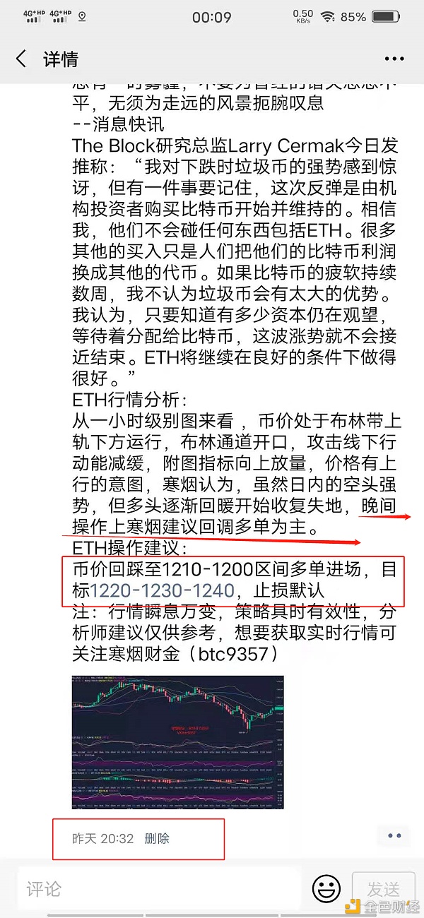 寒烟财金：ETH止盈走出提醒及后续哄骗战略