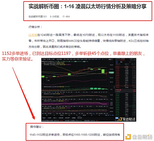 实战剖析币圈：1-16以太坊多单构造斩获45个点位人生贵在行动迟疑不决时