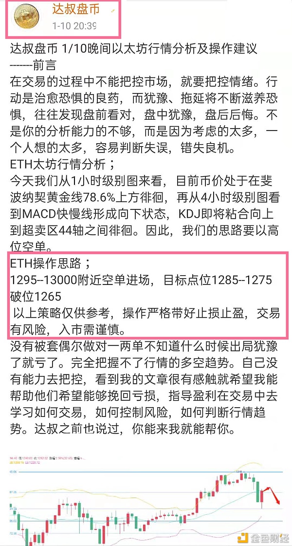 达叔盘币1/10晚间以太坊精准预判获利10个点快速止盈