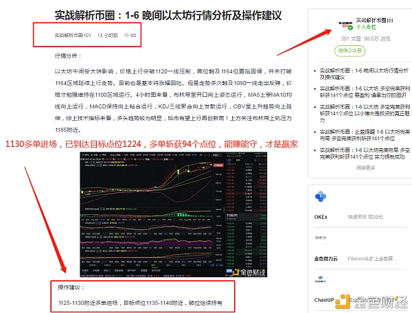 实战剖析币圈：1-7以太坊多单构造完美斩获94个点阐发光阴一去不回头抓住每一