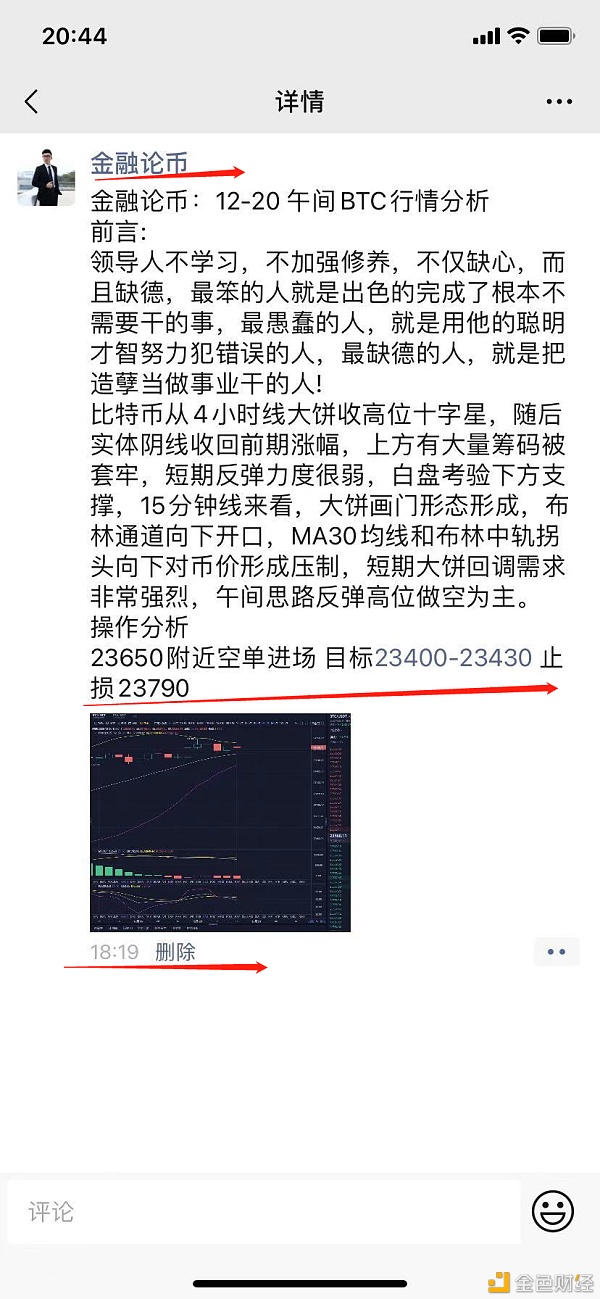 金融论币：12-20BTC成功止盈及后续哄骗