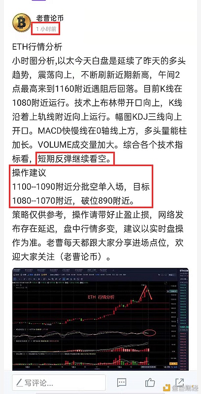 老曹论币1.4ETH午间战略分享