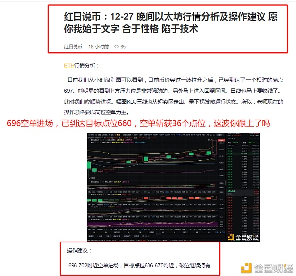 红日说币：12-28以太坊完美构造空洞感斩获36个点位利润是检修实力的唯一标准