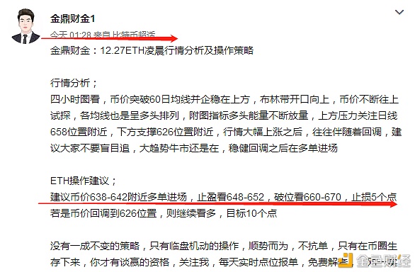 金鼎财金：12.27ETH拂晓多单战略斩获14点利润