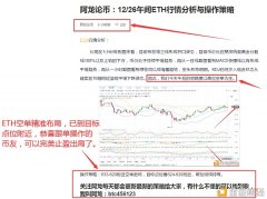 <strong>阿龙论币：12/26ETH空单完美赢利9个点因为有缘我们相</strong>