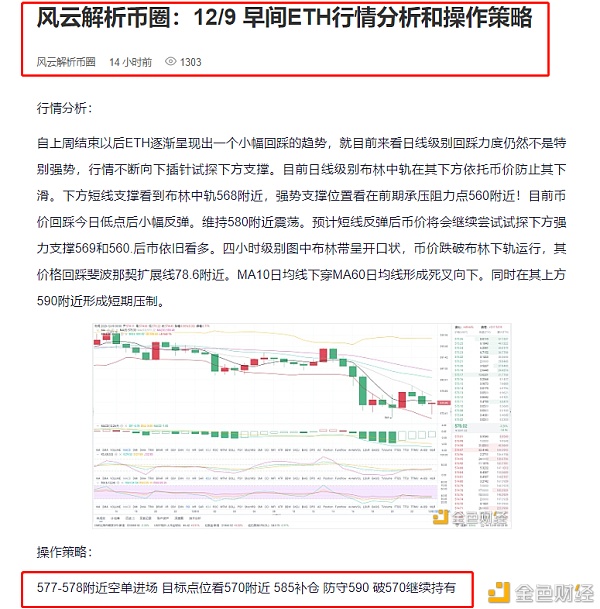 风云战略止盈提醒：12/9早间ETH空单构造空单已到达目的点位完美获利40个点